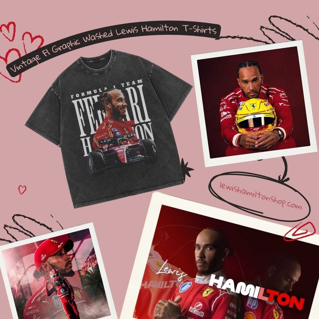 Vintage F1 Graphic PTTT1106 Washed  Lewis Hamilton T-Shirts